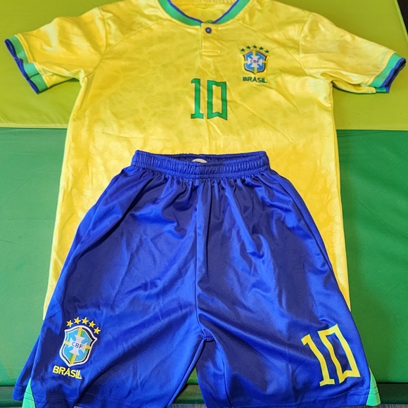 Other - Youth Brazil Home Neymar Jersey Set